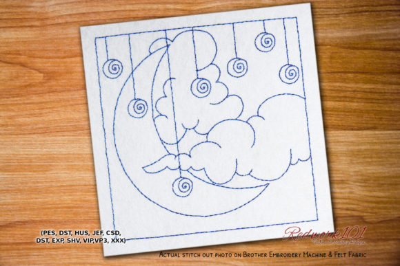 Moon with Cloud Redwork: A Designer’s Review