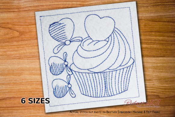 Review: Cupcake with Love Redwork for Valentine Projects
