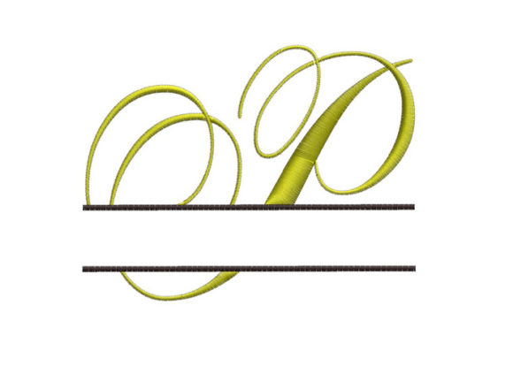 Reviewing Split Monogram Font Letter P for Etsy