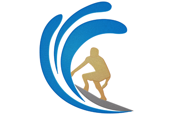 Surfer Embroidery Design Review for Small Business Merch